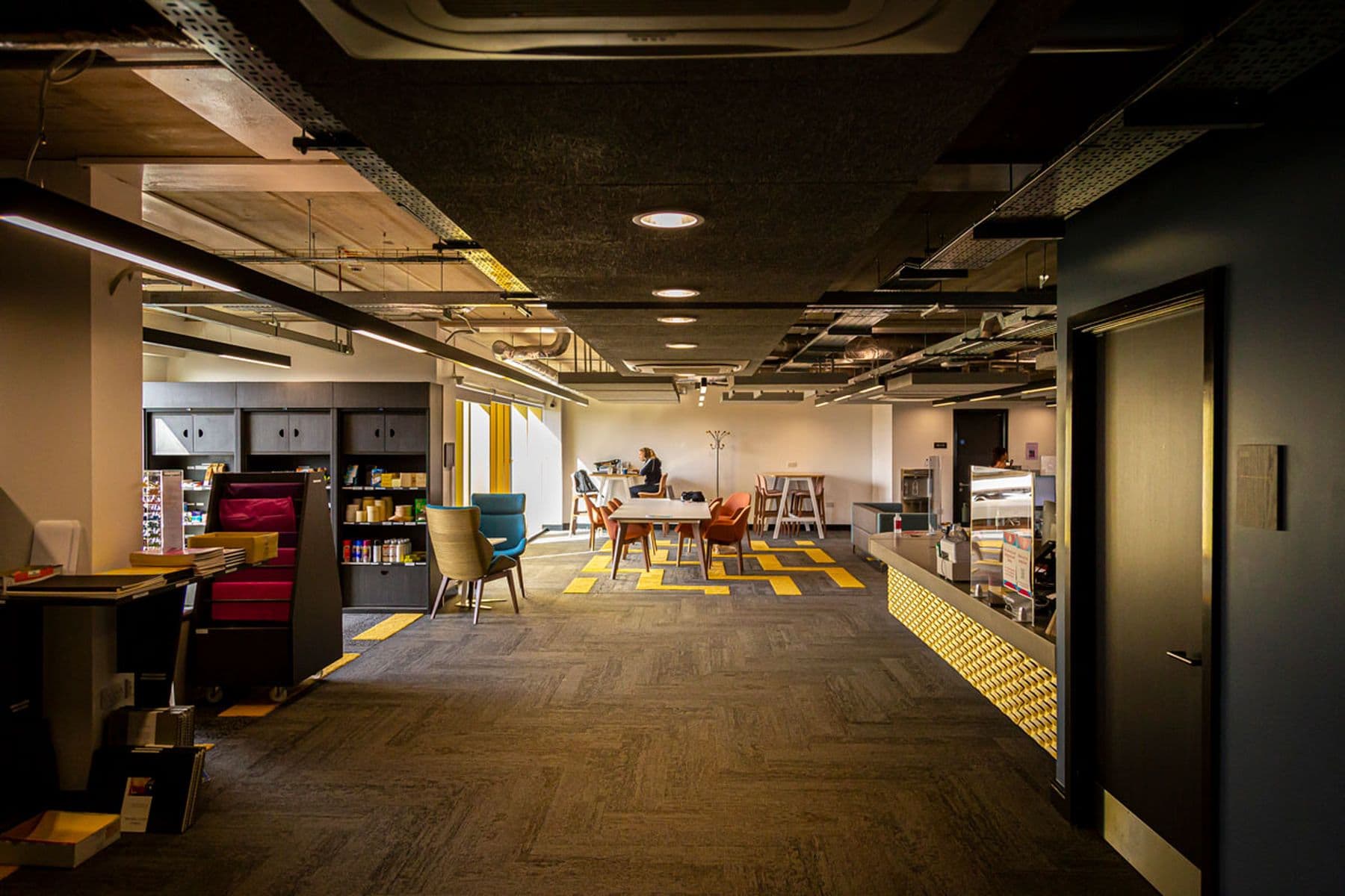 Photograph of our library reception area and shop in our Blenheim Walk building.