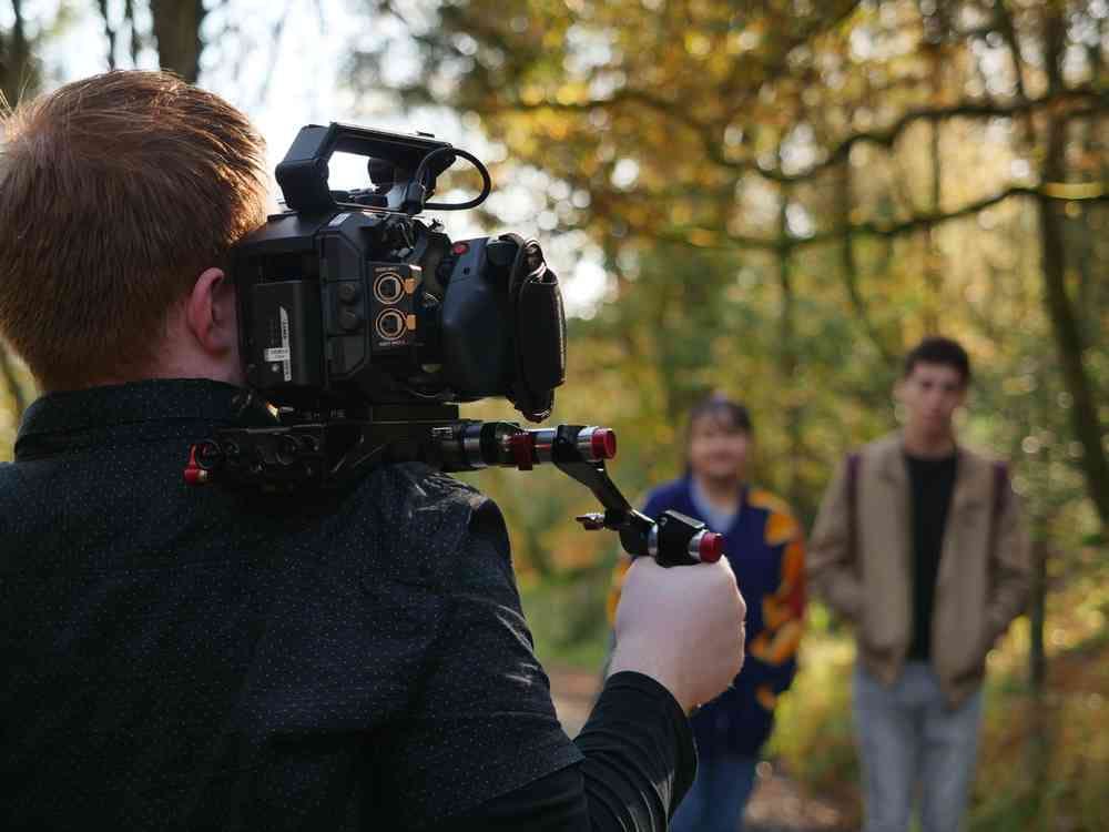 Filming on location